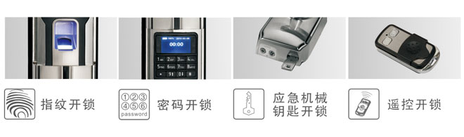 HZ-69005 智腾 指纹密码锁 四种开锁方式