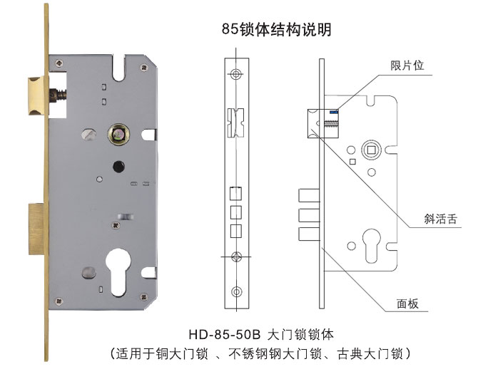 HD-85-50B大门锁锁体